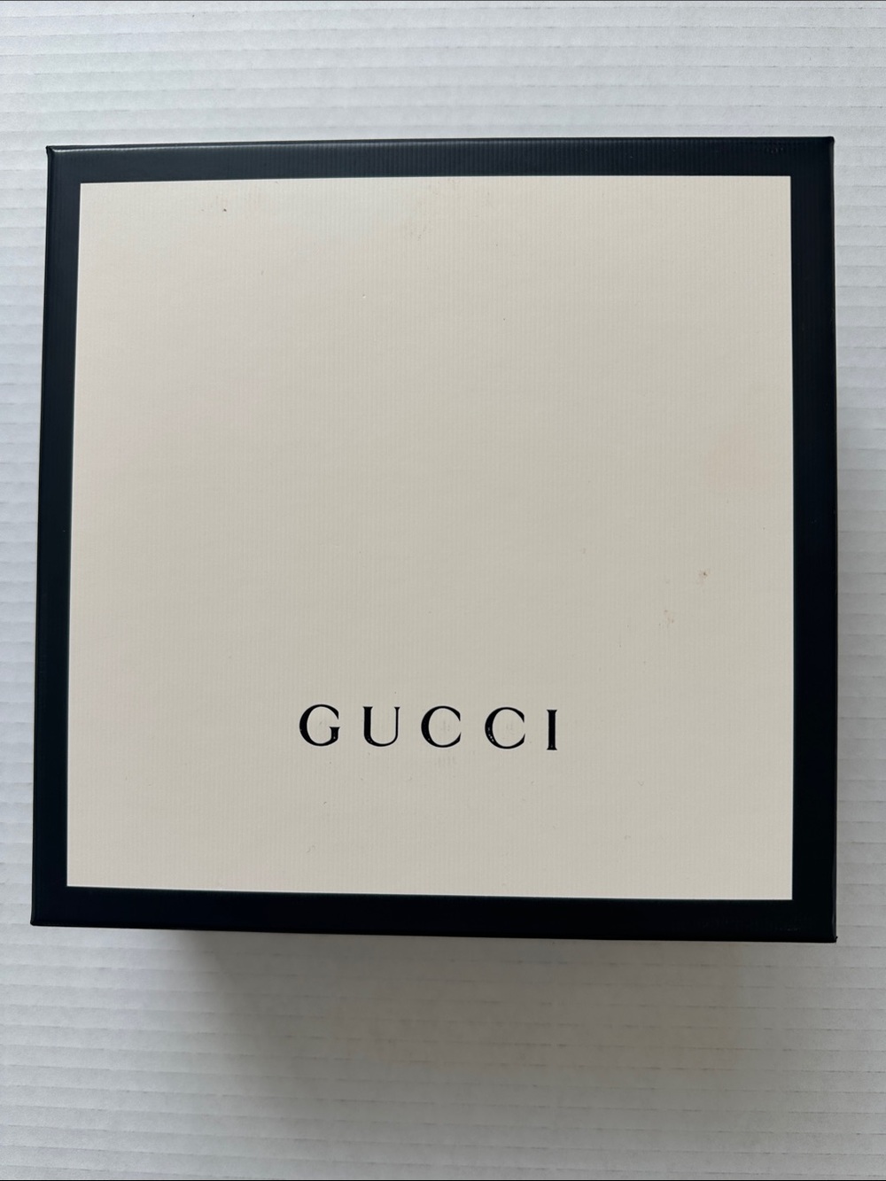 Authentic Gucci Cream and Black Storage Gift Box & Dust Bag